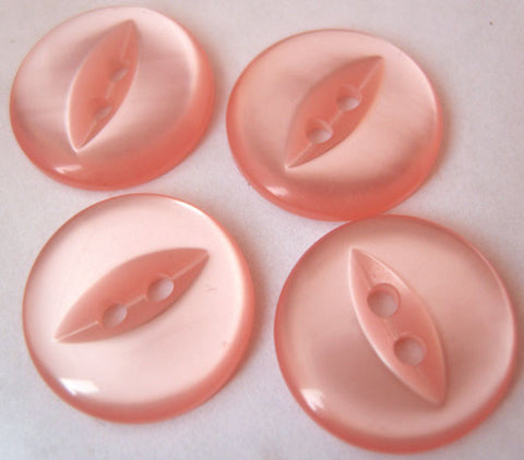 B16932 19mm Baby Pink Polyester Fish Eye 2 Hole Button - Ribbonmoon