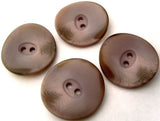 B1694 22mm Dusky Mauve, Helio and Brown Bone Sheen 2 Hole Button - Ribbonmoon