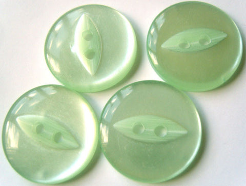 B16991 19mm Ice Mint Green Polyester Fish Eye 2 Hole Button - Ribbonmoon