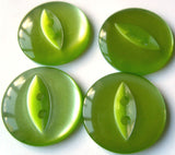 B17000 16mm Meadow Green 2 Hole Polyester Fish Eye Button - Ribbonmoon