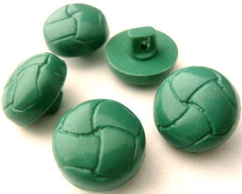 B1699 16mm Pale Jade Green Leather Effect Domed Football Shank Button