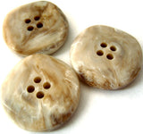 B1703 25mm Beige, Naturals and Brown Gloss Nylon 4 Hole Button - Ribbonmoon