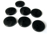 B17070 12mm Black High Gloss Nylon 2 Hole Button