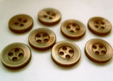 B17273 11mm Fawn Beige Pearlised Polyester 4 Hole Button