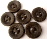 B1765 15mm Dark Brown Speckled Wood Effect Bone Sheen 2 Hole Button - Ribbonmoon