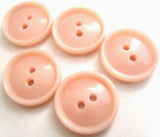 B1794 16mm Tea Rose Pink High Gloss 2 Hole Button - Ribbonmoon