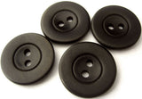 B1940 20mm Black Soft Sheen 2 Hole Button - Ribbonmoon