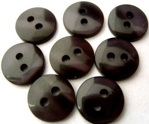 B1966 11mm Blackberry and Aubergine Gloss 2 Hole Button - Ribbonmoon