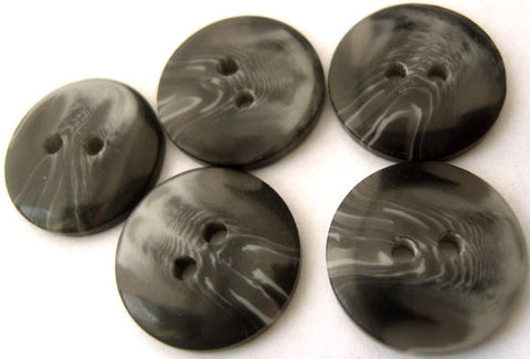 B1968 17mm Mixed Grey High Gloss 2 Hole Button - Ribbonmoon