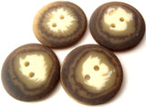 B2009 23mm Creams and Browns Matt 2 Hole Button - Ribbonmoon