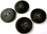 B2105 17mm Black and Grey High Gloss 2 Hole Button - Ribbonmoon