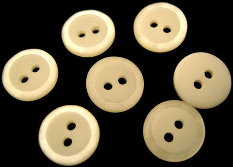 B2118 12mm Bridal White Iced Matt Centre 2 Hole Button - Ribbonmoon