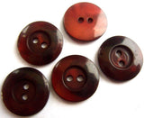 B8557 18mm Tonal Brown Burgundy Gloss 2 Hole Button