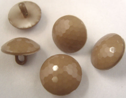 B2130 15mm Beige Domed Honeycomb Shank Button - Ribbonmoon