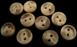 B2147 9mm Pale Aaran Bone Sheen 2 Hole Button - Ribbonmoon