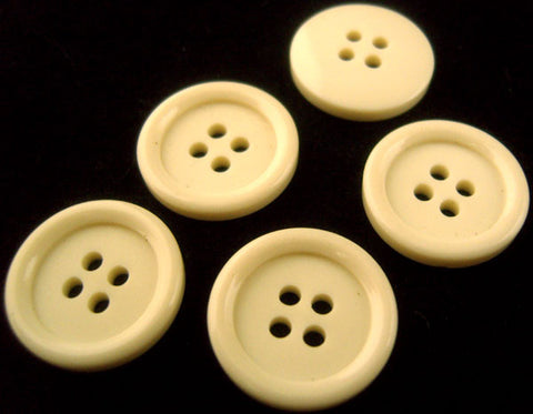 B2188 19mm Cream Matt Centre 4 Hole Button - Ribbonmoon