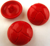 B2193 25mm Bright Red Domed Gloss Shank Button - Ribbonmoon