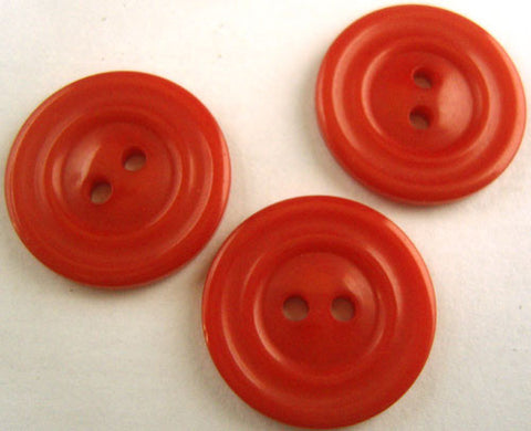 B2214 23mm Bright Russet Gloss 2 Hole Button - Ribbonmoon