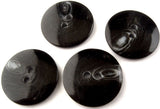 B2225 25mm Black and White High Gloss 2 Hole Button - Ribbonmoon