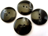 B2237 22mm Black and Natural High Gloss 2 Hole Button - Ribbonmoon