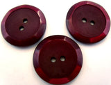 B9992 23mm Deep Wine Iced Matt Centre Polyester 2 Hole Button