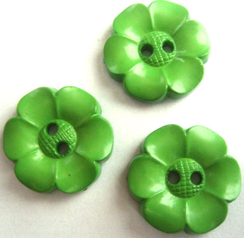 B2244 23mm Pale Emerald Green Flower Shape 2 Hole Button - Ribbonmoon