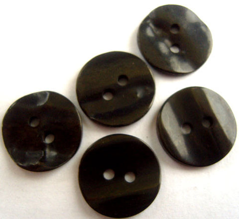 B2255 18mm Black Reversible 2 Hole Button - Ribbonmoon