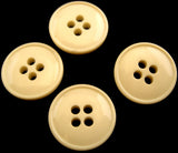 B2260 18mm Pale Cream Gloss 4 Hole Button - Ribbonmoon