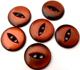 B2273 16mm Hot Chocolate Brown 2 Hole Polyester Fish Eye Button - Ribbonmoon