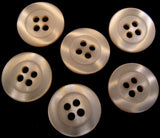 B2282 15mm Pearlised Tonal Pale Beige Shimmery 4 Hole Button - Ribbonmoon