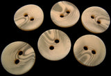 B2285 15mm Peach Beige Matt Bone Sheen 2 Hole Button - Ribbonmoon