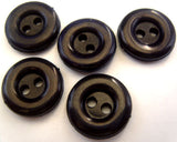 B2287 15mm Deep Navy Gloss 2 Hole Button - Ribbonmoon