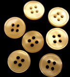 B2296 11mm Peachy Cream Pearlised Polyester 4 Hole Button