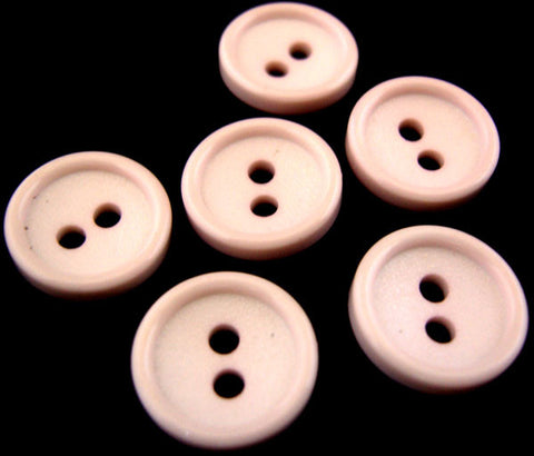 B2297 14mm Very Pale Pink Matt Centre 2 Hole Button - Ribbonmoon