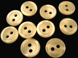 B2304 12mm Tonal Ivory Cream Pearlised Surface 2 Hole Button - Ribbonmoon