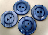 B2325 23mm Tonal Royal Blue Shimmery 2 Hole Button - Ribbonmoon