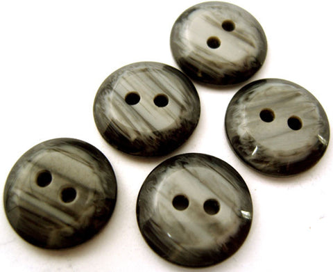 B2330 18mm Mixed Greys High Gloss 2 Hole Button - Ribbonmoon