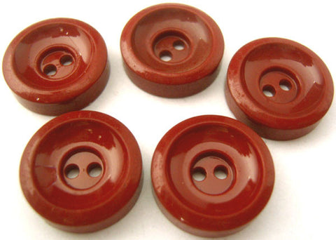 B2335 16mm Brick Russet Chunky High Gloss Button - Ribbonmoon