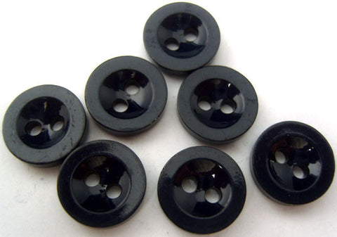 B15837 14mm Rich Navy High Gloss 2 Hole Button