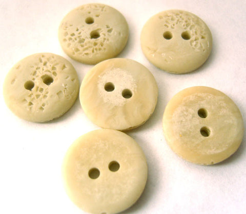 B2344 15mm Natural Aaran Pocked Stone Effect 2 Hole Button - Ribbonmoon