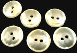 B2347 15mm Bridal White Pearlised 2 Hole Button - Ribbonmoon