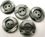 B2353 18mm Tonal Dark Grey Shimmery 2 Hole Button - Ribbonmoon