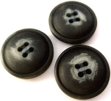 B2400 25mm Deep Navy and Natural Chunky 4 Hole Button - Ribbonmoon