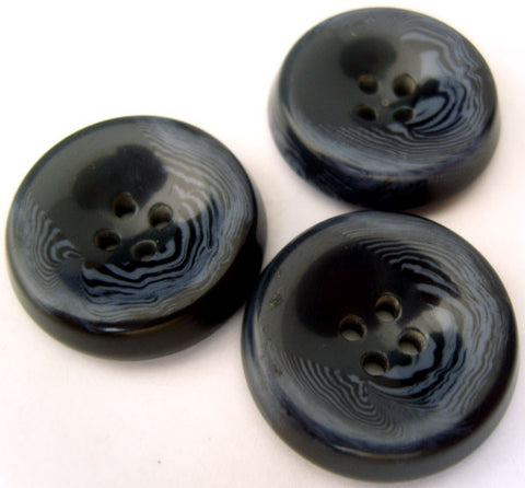 B2402 27mm Tonal Navy High Gloss 4 Hole Button - Ribbonmoon