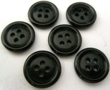 B2419 15mm Black Gloss 4 Hole Button - Ribbonmoon