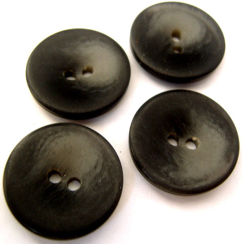 B2432 18mm Black and Grey Bone Sheen 2 Hole Button - Ribbonmoon