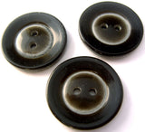 B2442 23mm Black-Dark Brown-Frost Ring Gloss Polyester 2 Hole Button