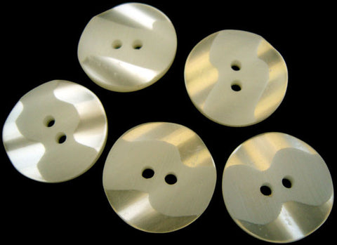 B2452 20mm Bridal White Matt Centre 2 Hole Button - Ribbonmoon