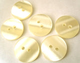 B2548 15mm Shimmery Ivory Pearlised Surface 2 Hole Button - Ribbonmoon