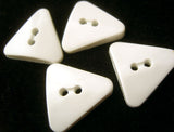 B15453 20mm White Gloss Triangle Shape Nylon 2 Hole Button